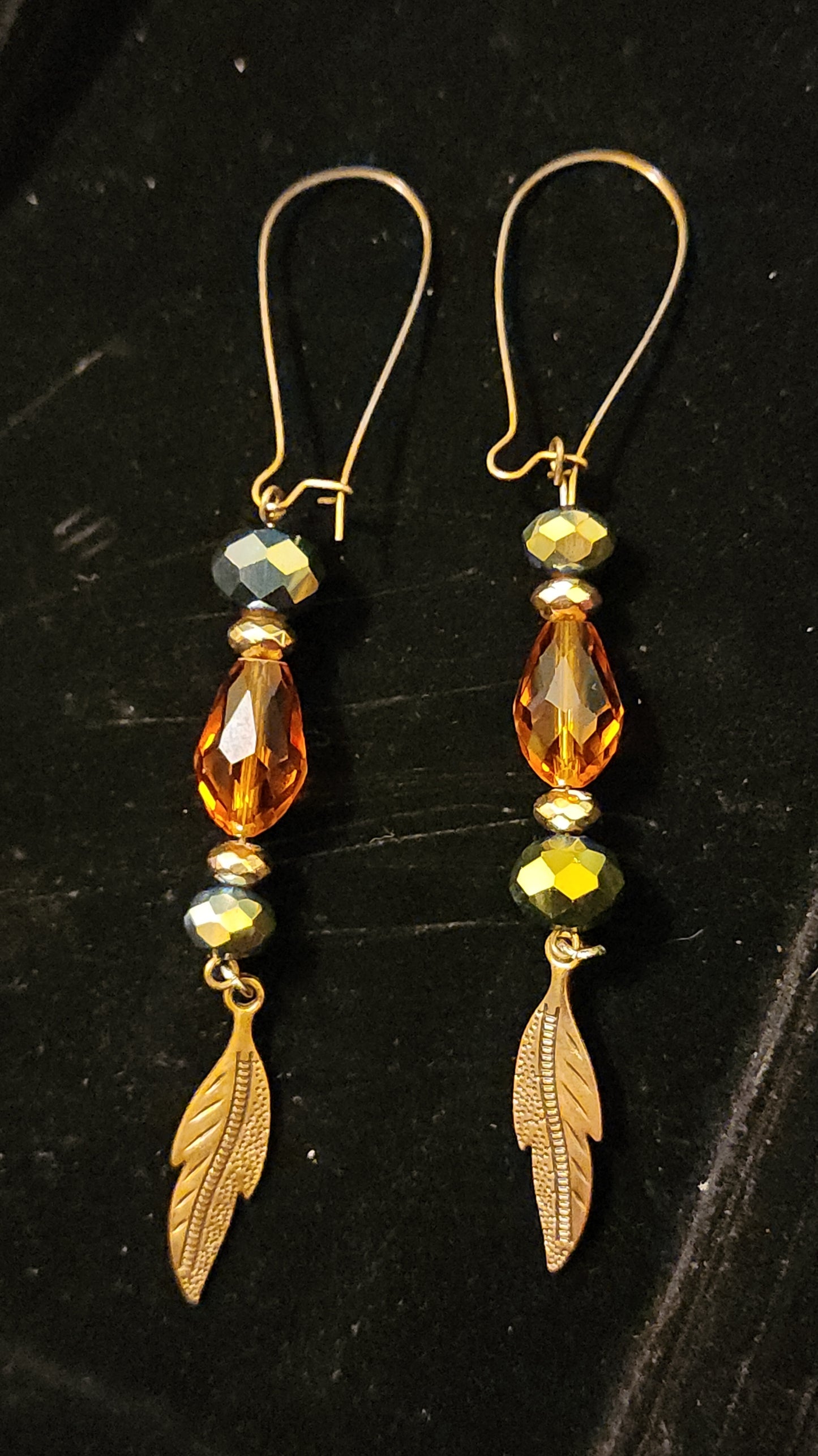 Antique Gold Leaf and Glass Beads