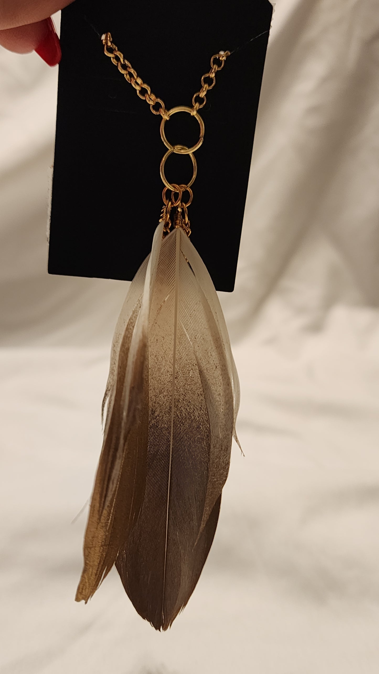 Golden Fearher Necklace