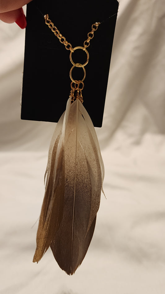 Golden Fearher Necklace